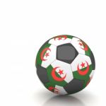 Algeria Soccer Ball Isolated White Background Stock Photo