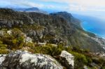 Cape Town View From Table Mountain Stock Photo