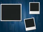 Photo Frames Represents Blank Space And Background Stock Photo