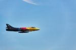 Hawker Hunter Miss Demeanour Aerial Display At Airbourne Stock Photo