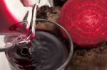 Fresh Beetroot Juice Stock Photo