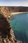 Beautiful Beach In Sagres Stock Photo