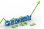 Growth And Arrow  Stock Photo