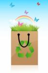 Colorful Recycle Bag Stock Photo