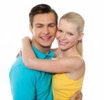 Hugging Young Couple Stock Photo