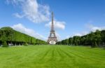 Eiffel Tower At Morning In Paris Stock Photo