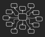 Blank Output Diagram Shows Schematic Plan Outflow Chart Stock Photo