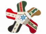 Five Christmas Socks In Circle Isolated On White Background Stock Photo