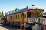 Sacramento, California/usa - August 5 :union Pacific Coach In Th Stock Photo