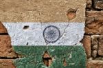 Grunge Flag Of India Stock Photo