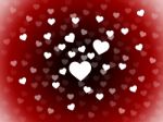 Bunch Of Hearts Background Shows Romance  Passion And Love
 Stock Photo