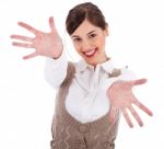 Women Showing Her Hands Stock Photo