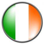 Irish Badge Indicates Waving Flag And Badges Stock Photo