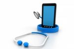 Tablet Pc And A Stethoscope Stock Photo