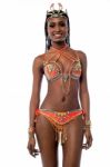 Smiling Female Samba Dancer Stock Photo