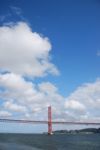 25th April Bridge In Lisbon, Portugal Stock Photo