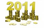 2011 Gold 3D Stock Photo