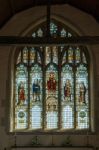 Alfriston, Sussex/uk - July 23 : Stained Glass Window Inside St Stock Photo