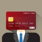 Person Head Credit Card Flat Icon  Illustration Eps 10 Stock Photo