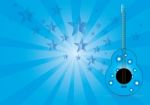 Guitar With Star Music On Background Stock Photo