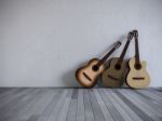 3ds Guitar In The Room Stock Photo