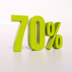 Percentage Sign, 70 Percent Stock Photo