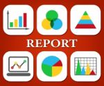 Report Graphs Represent Data Diagram And Information Stock Photo