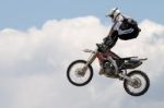 Stunt Motorcyclist At The Hop Farm In Kent Stock Photo