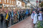 Memorial Service On Remembrance Sunday In East Grinstead Stock Photo