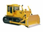 Heavy Crawler Bulldozer  Isolated Stock Photo