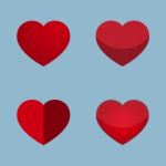 Red Heart Icon Stock Photo