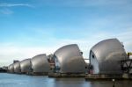 View Of The Thames Barrier Stock Photo