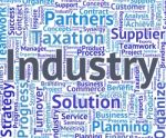 Industry Word Shows Words Mechanized And Manufacture Stock Photo