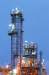 Chemical Structure In Twilight Time Stock Photo