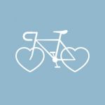 Bicycle With Heart Shape Stock Photo