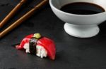 Red Tuna Nigiri Stock Photo