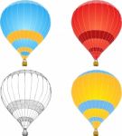 Hot Air Balloon Illustration Isolated Stock Photo