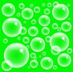 Green Bubbles Stock Photo