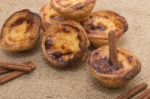 Famous Portuguese Egg Pastry Tart Stock Photo