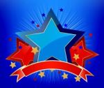 Elegant Blue Stars Stock Photo