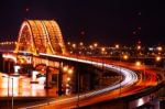 Banghwa Bridge At Night In Seoul,korea Stock Photo