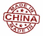 Made In China Stamp Stock Photo