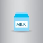 Box Milk Flat Icon   Illustration  Stock Photo