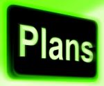 Plans Sign Shows Objectives Planning And Organizing Stock Photo