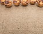 Famous Portuguese Egg Pastry Tart Stock Photo