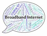 Broadband Internet Means World Wide Web And Computer Stock Photo