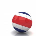 Costa Rica Soccer Ball Isolated White Background Stock Photo