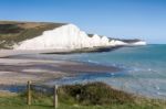 Seaford, Sussex/uk - August 15 : Seven Sisters In Sussex On Augu Stock Photo