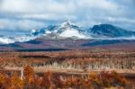 Autumn In Patagonia. Cordillera Darwin, Part Of Andes Range, Tie Stock Photo