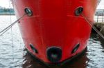 Partial View Of Lightship 2000 In Cardiff Bay Stock Photo